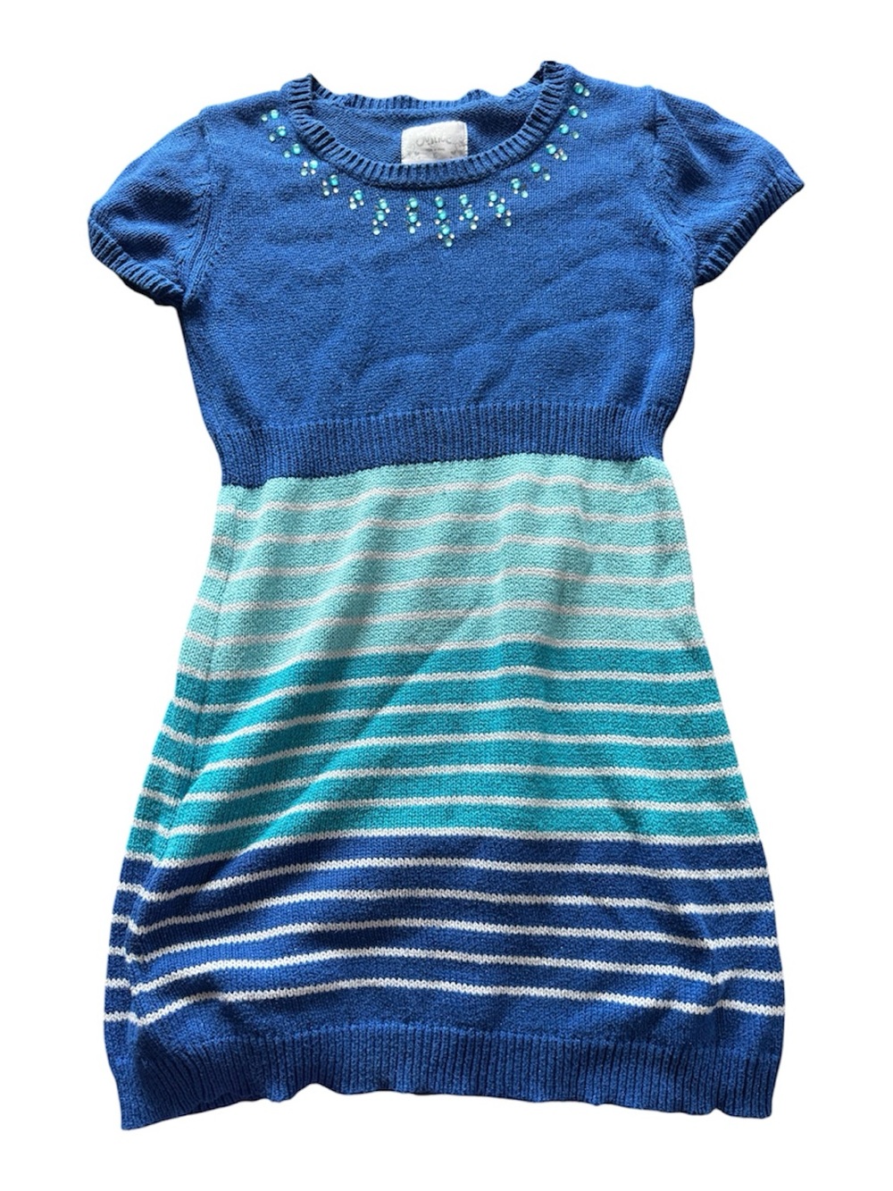 Justice Short Sleeved Sweater Dress with jewelled embellishment